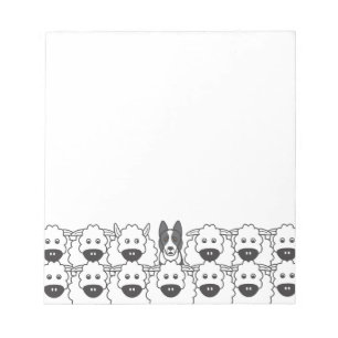Border Collie in the Sheep Notepad
