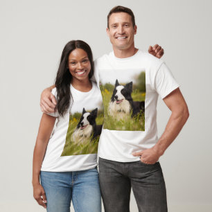 border collie in wildflowers T-Shirt