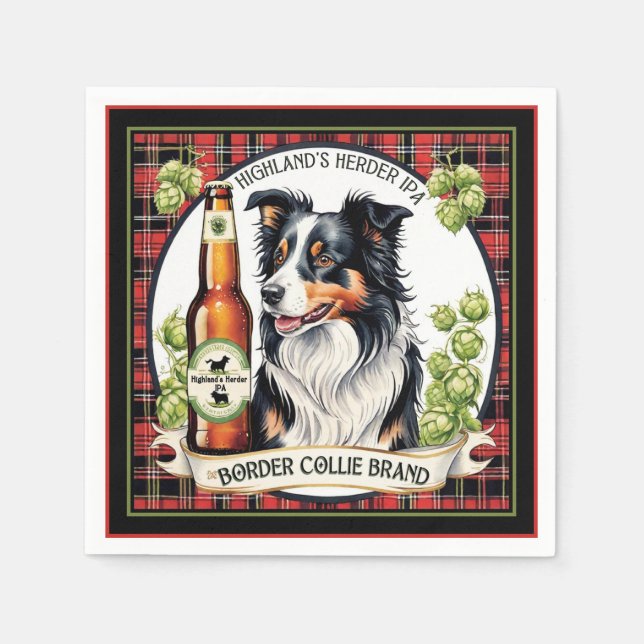Border Collie IPA  Napkin (Front)