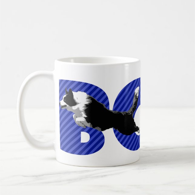 Border Collie jumping Mug (Left)