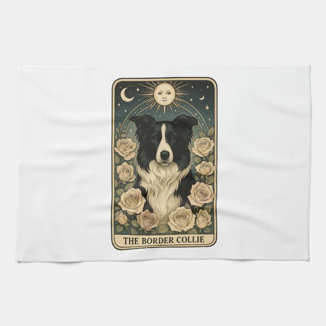 Border Collie Kitchen Towel (Horizontal)