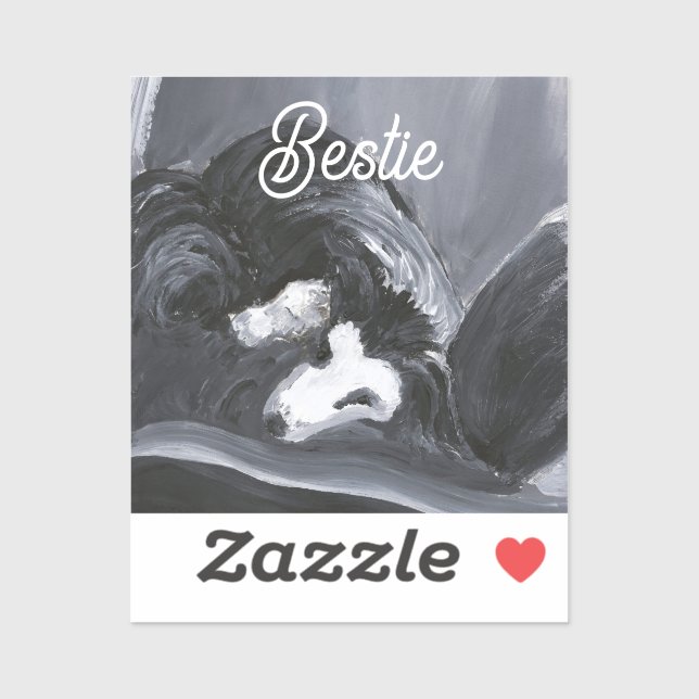  Border Collie Laying Down Painting Personalized (Sheet)
