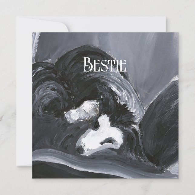  Border Collie Laying Down Painting Personalized (Front)