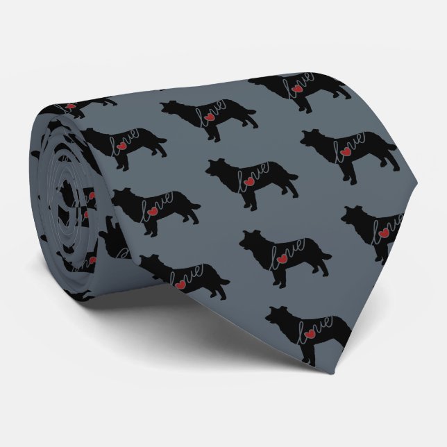 Border Collie Love Tie (Rolled)