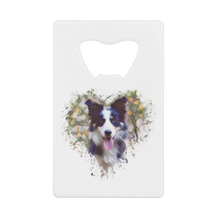 Border Collie Lover Design Credit Card Bottle Opener