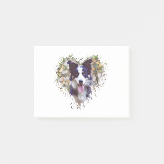 Border Collie Lover Design Post-it Notes (Front)