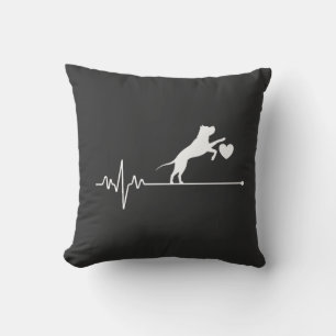 Border Collie Lover Mom Gifts Heartbeat Mother's D Throw Pillow
