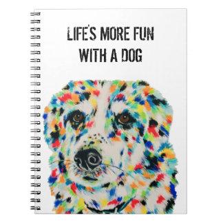 Border Collie Mix Dog Notebook 6.5" x 8.75"