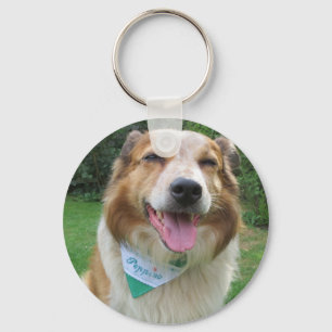 border collie mix keychain