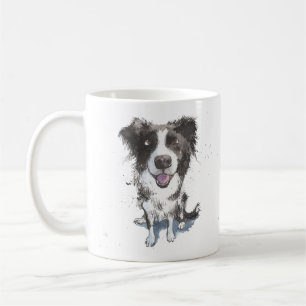 'Border Collie Mom' Black and white dog Sheepdog Coffee Mug