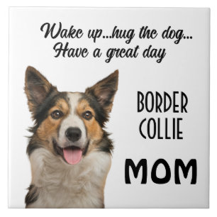 Border Collie Mom Ceramic Tile