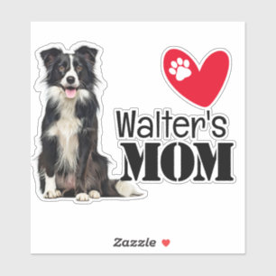 Border Collie Mom Personalized Sticker