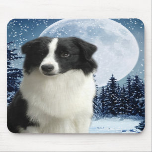 Border Collie & Moon Mousepad