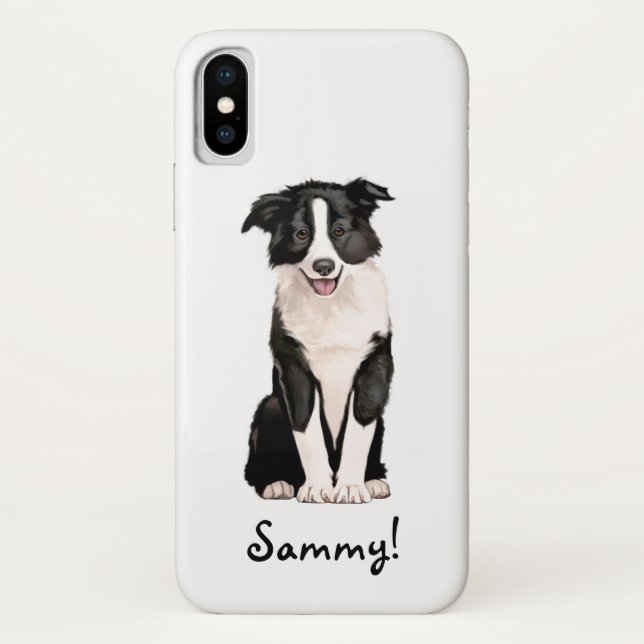 Border Collie Name Customizable Case-Mate iPhone Case (Back)