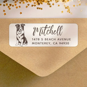 Border Collie Owner Return Address Dog Owner label