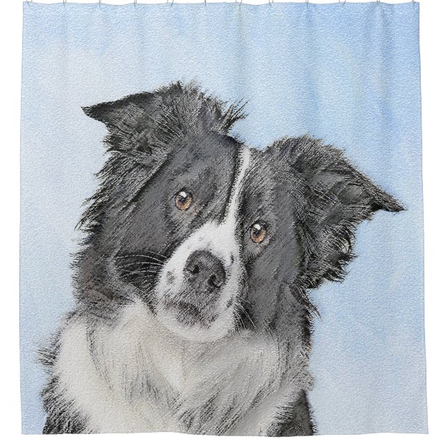 Border Collie Painting - Cute Original Dog Art (Front)