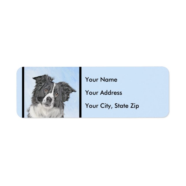 Border Collie Painting - Cute Original Dog Art (Front)