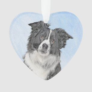 Border Collie Painting - Cute Original Dog Art Ornament
