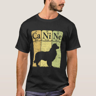 Border Collie Periodic Table Elements Dog Lover Lo T-Shirt