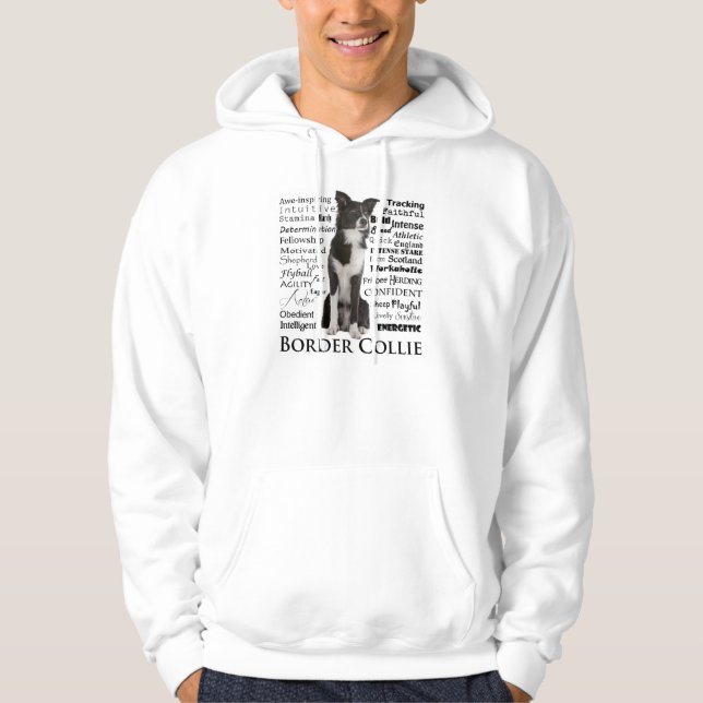 Border Collie Personality Traits Hoodie (Front)