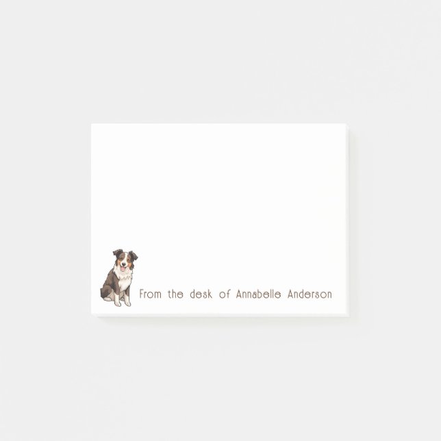 Border Collie Personalize Notes (Front)