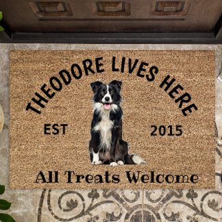 Border Collie Personalized Dog Lover Doormat