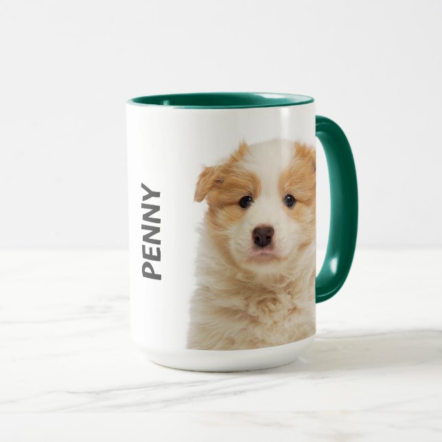Border Collie Personalized  Mug (Front Right)