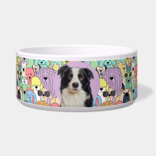 Border Collie Personalized Photo & Name Dog Bowl