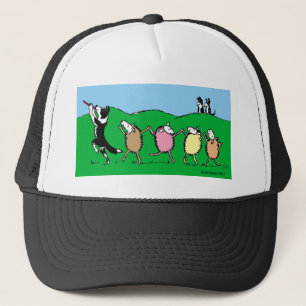 Border Collie Pied Piper Trucker Hat
