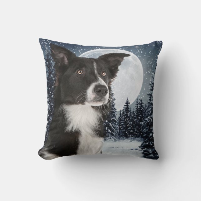 Border Collie Pillow (Front)