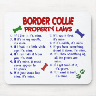 BORDER COLLIE Property Laws 2 Mouse Pad