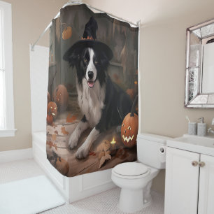 Border Collie Pumpkins Halloween Scary 