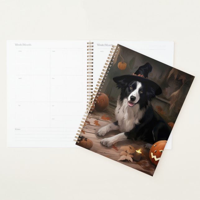 Border Collie Pumpkins Halloween Scary  Planner (Display)