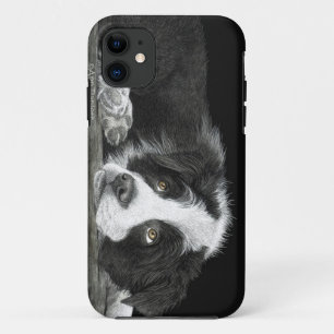 Border Collie Pup - "Tell Me More About 'Sheep'" iPhone 11 Case