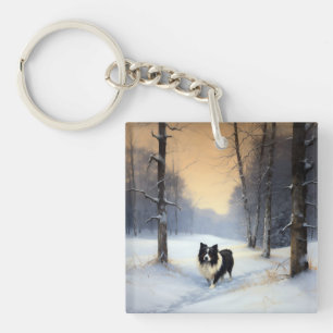 Border Collie Qu'il neige Noël