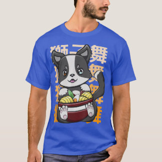 Border Collie Ramen I Love Ramen Japanese Noodles T-Shirt