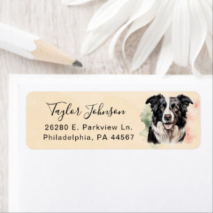 Border Collie Return Address Label
