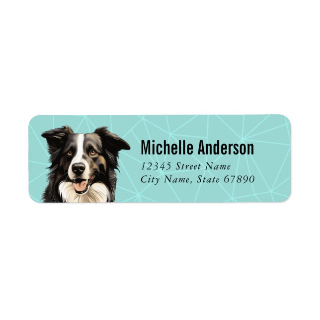 Border Collie Return Address Labels (Front)