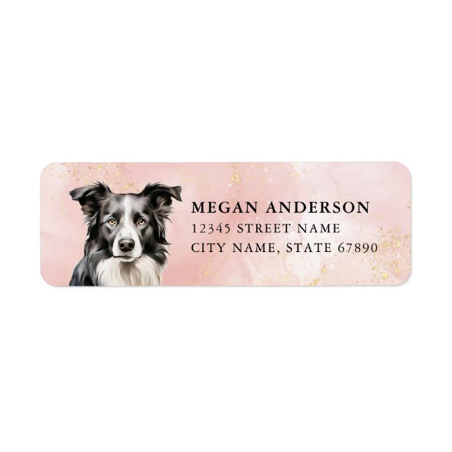 Border Collie Return Address Labels (Front)