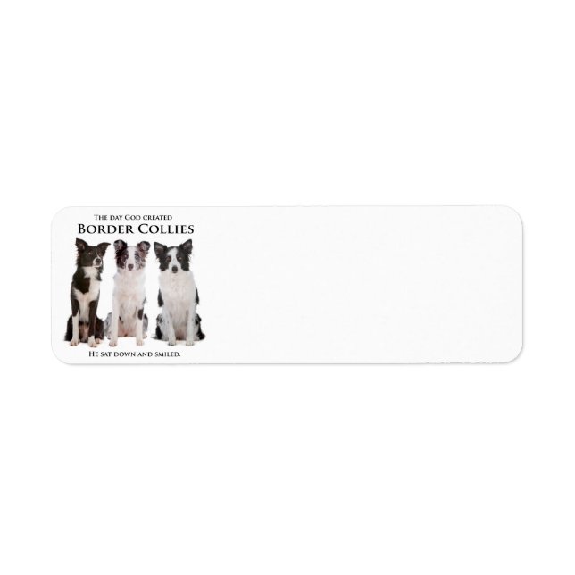 Border Collie Return Address Labels (Front)