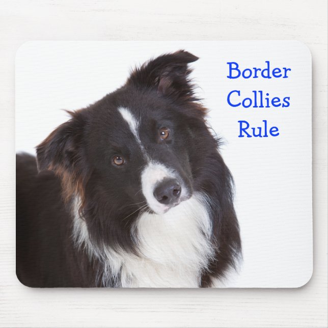 Border Collie Rule Mousepad (Front)