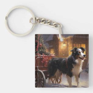 Border Collie Saison de Noël festive
