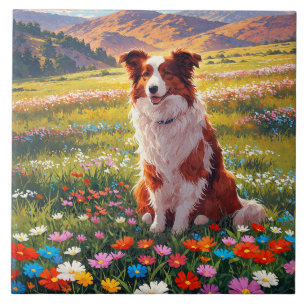 Border Collie Shepherd Dog Tile