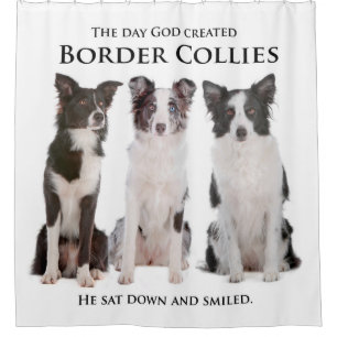 Border Collie Shower Curtain