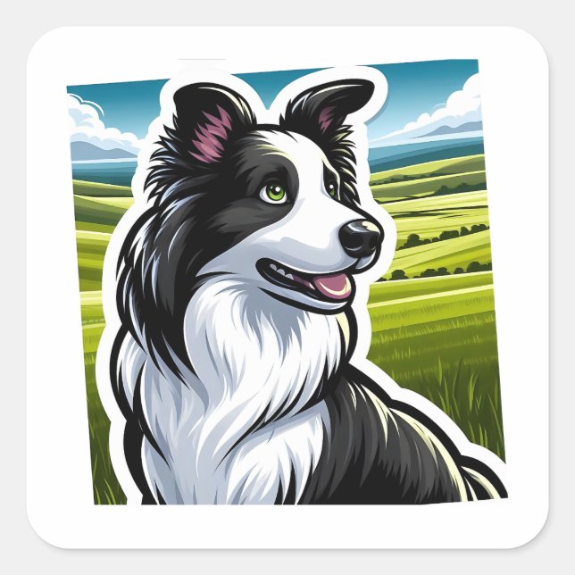 Border Collie Sticker (Front)