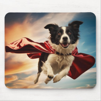 Border Collie Superhero Mousepad