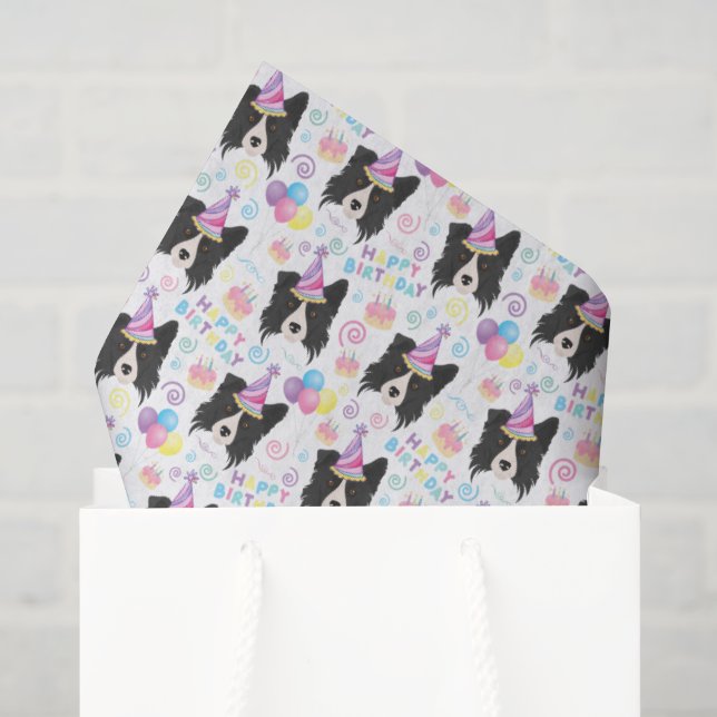 Border Collie Tissue Paper  (Gift Bag)