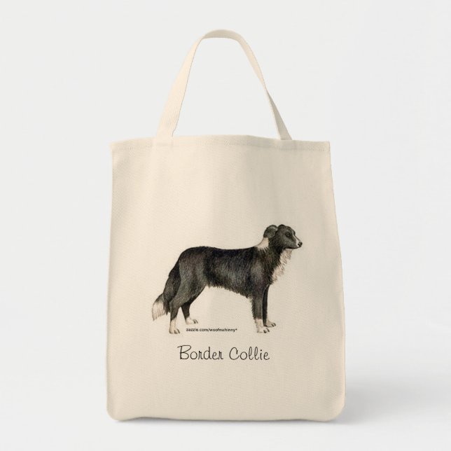 Border Collie Tote Bag (Front)