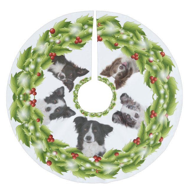Border Collie Tree Skirt (Front)