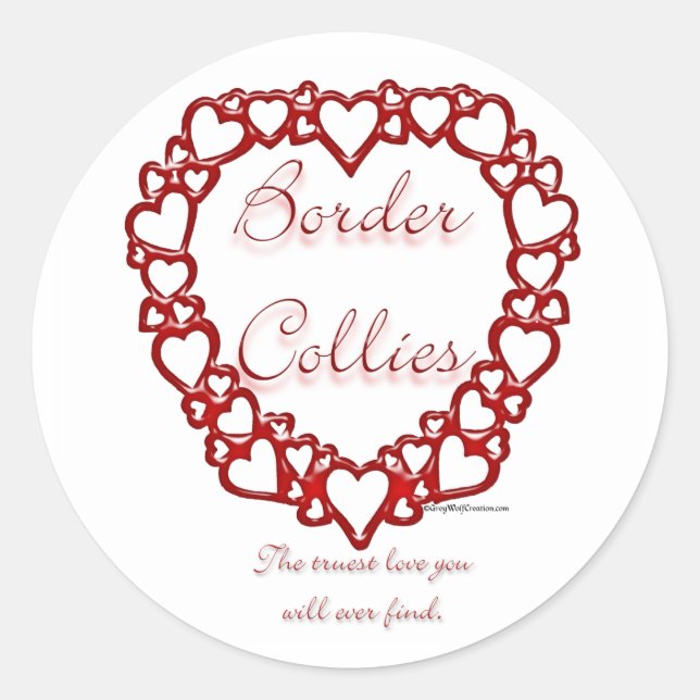 Border Collie True Love - Sticker (Front)